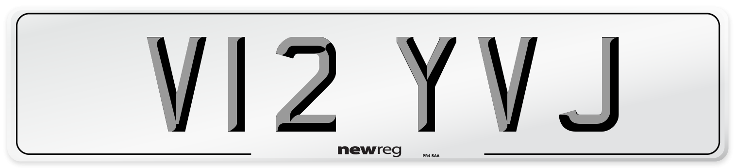 V12 YVJ Number Plate from New Reg